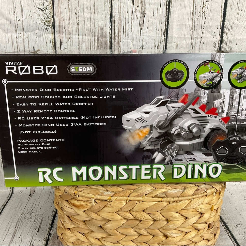 Vivitar Robo RC Monster Dino Fire Breathing Remote Control Dinosaur New - Picture 6 of 8